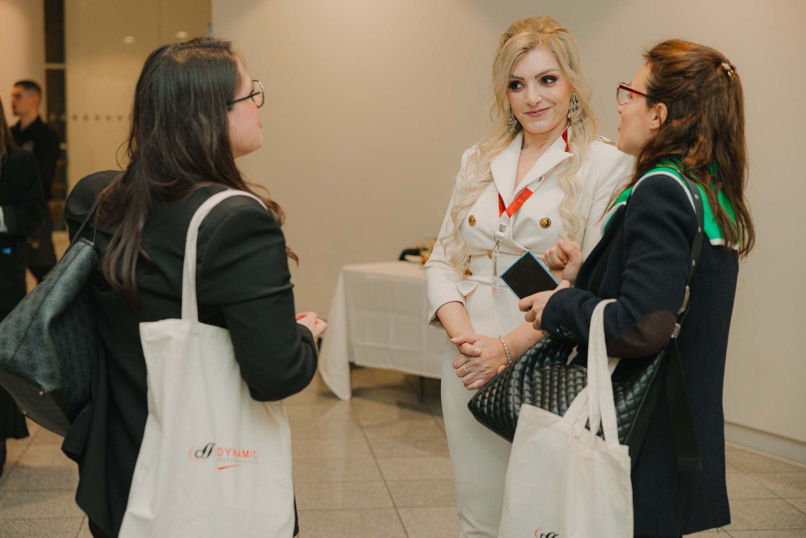 Attendees mingling