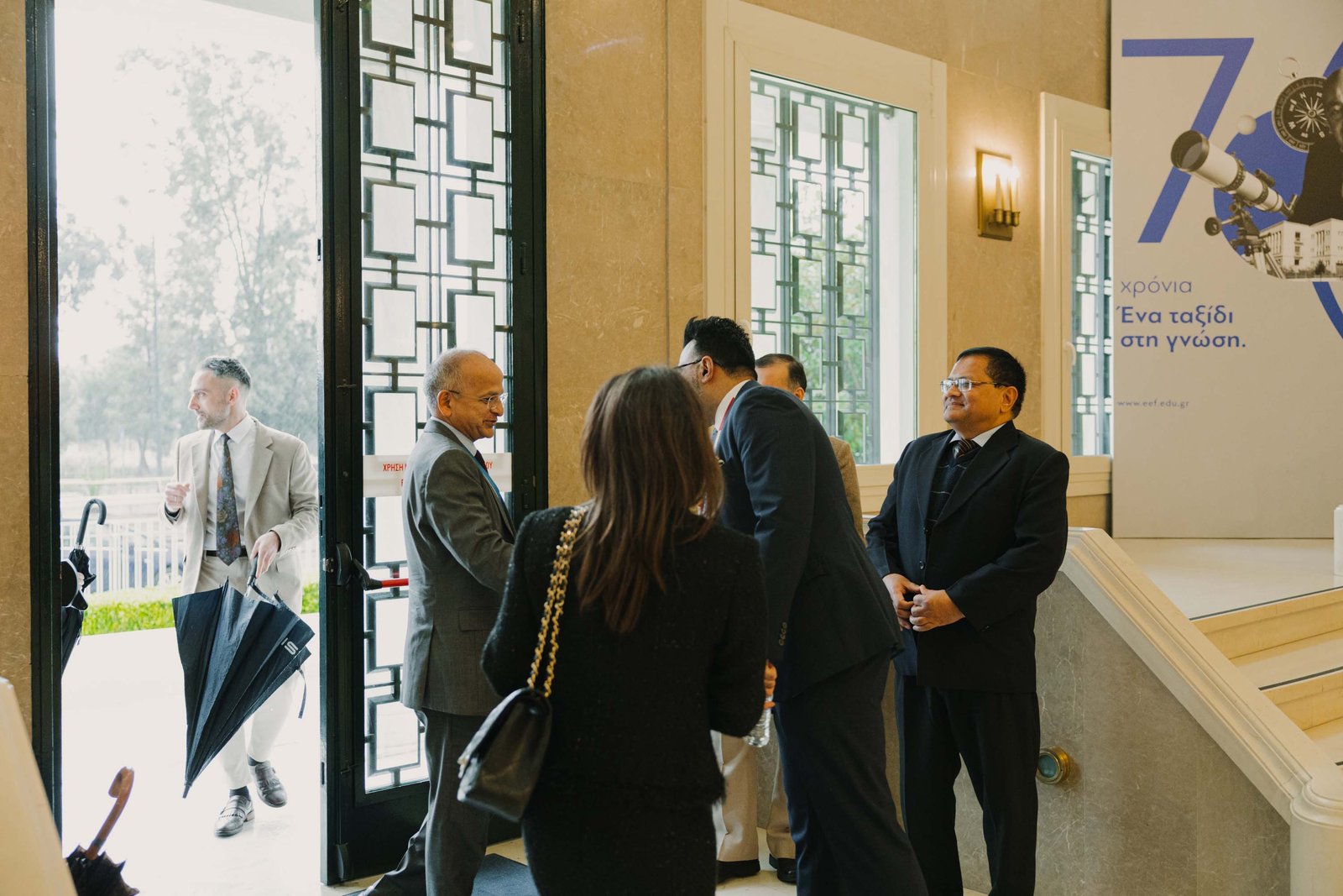 Attendees at check-in