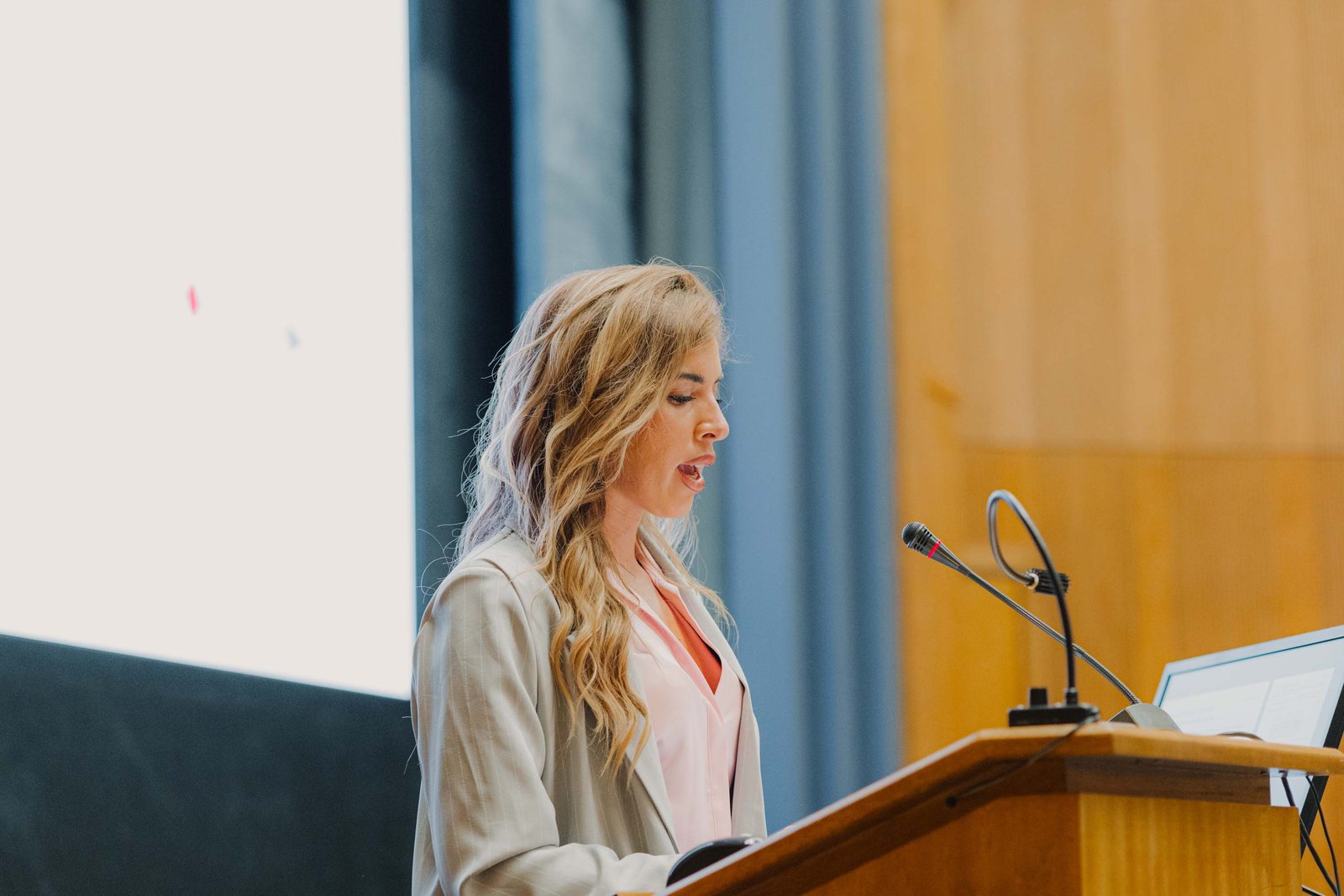 Speaker addressing the audience